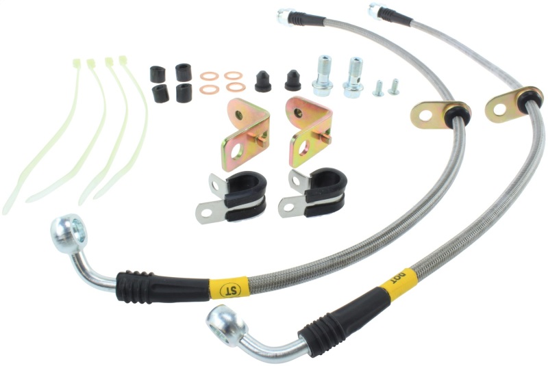 StopTech 11-14 Ford Mustang GT 5.0L V8 Stainless Steel Front Brake Lines - 950.61024