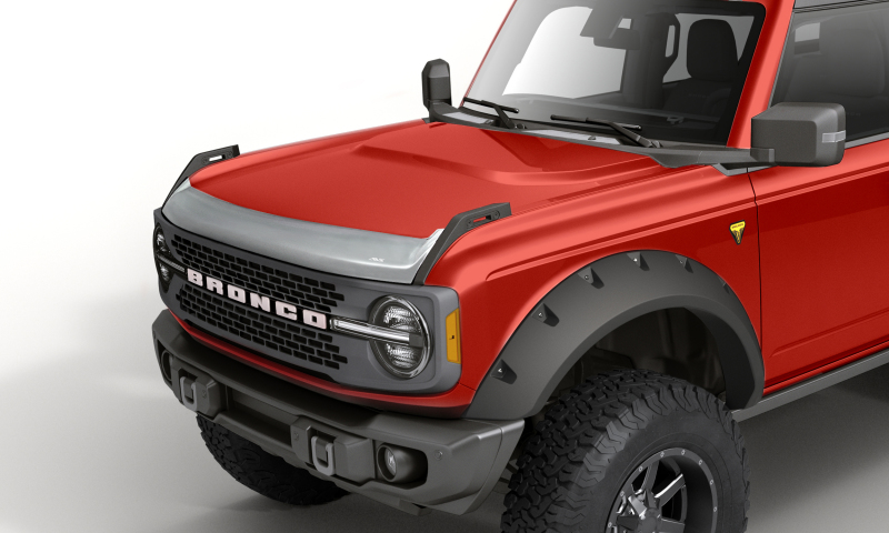 AVS 21-23 Ford Bronco(Excl Raptor) Aeroskin Low Profile Acrylic Hood Shield - Chrome - 622183