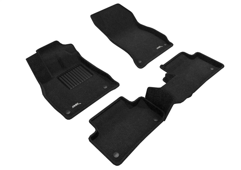 3D MAXpider 18-23 Audi Q5/SQ5 (FY/80A) / 21-23 Q5 PHEV Elegant Floor Liner R1 & R2 - Black - L1AD04704709