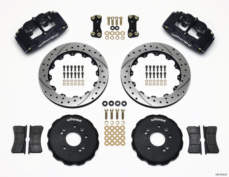 Wilwood FSLI4 Front Hat Kit 13.00in Drilled Nissan 240SX - 140-9194-D