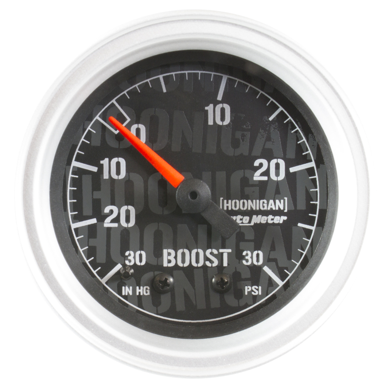 Autometer Hoonigan 52mm 30 PSI Mechanical Vacuum/Boost Gauge - 4303-09000
