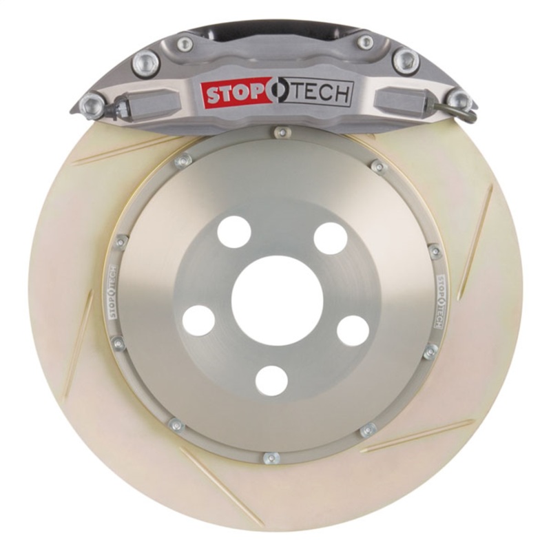 StopTech 88-91 BMW M3 Trophy Sport Big Brake Kit Silver Caliper Slotted 2Pc. Rotor Front Upgrade Kit - 83.163.4300.R3