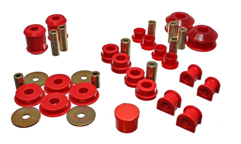 Energy Suspension 03-05 Mitsubishi Lancer EVO 8 Red Hyper-flex Master Bushing Set - 5.18115R