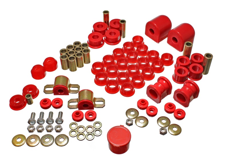 Energy Suspension 91-94 Nissan Sentra/NX1600/2000 Red Hyper-Flex Master Bushing Set - 7.18104R