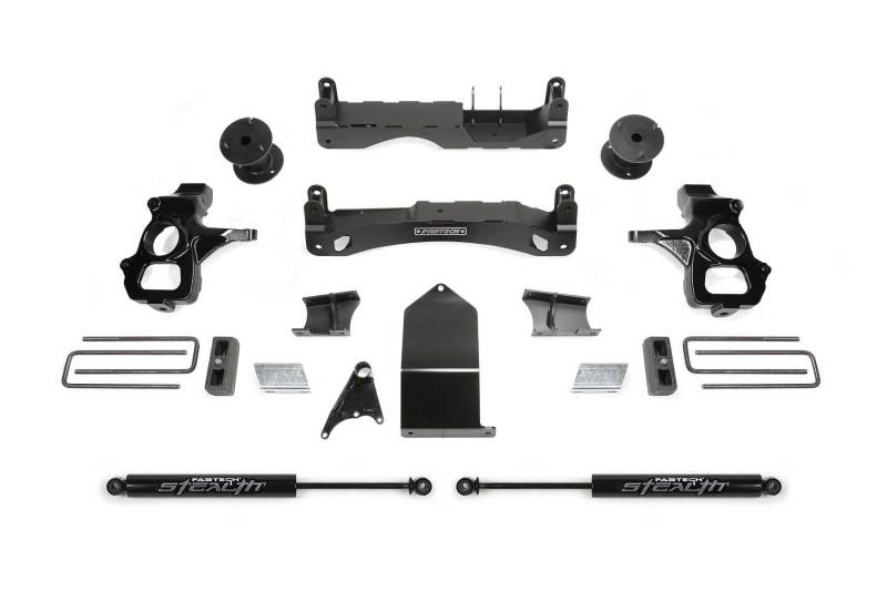 Fabtech 14-18 GM C/K1500 P/U w/oE Forg Stl UCA 4in Basic Sys w/Stealth - K1116M