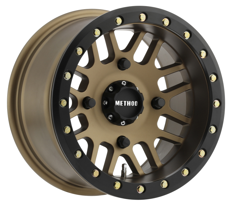 Method MR406 UTV Beadlock 14x10 5+5/-2mm Offset 4x156 132mm CB Method Bronze w/Matte Blk Ring Wheel - MR40641046955B