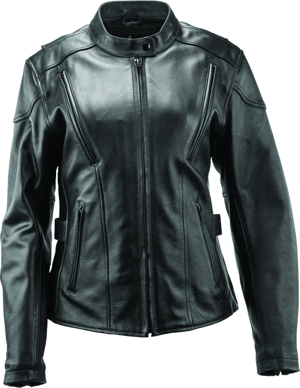 River Road Race Leather Jacket Black Womens - Large - 094365