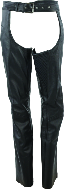 River Road Plains Leather Chaps Black Womens - Medium - 094426