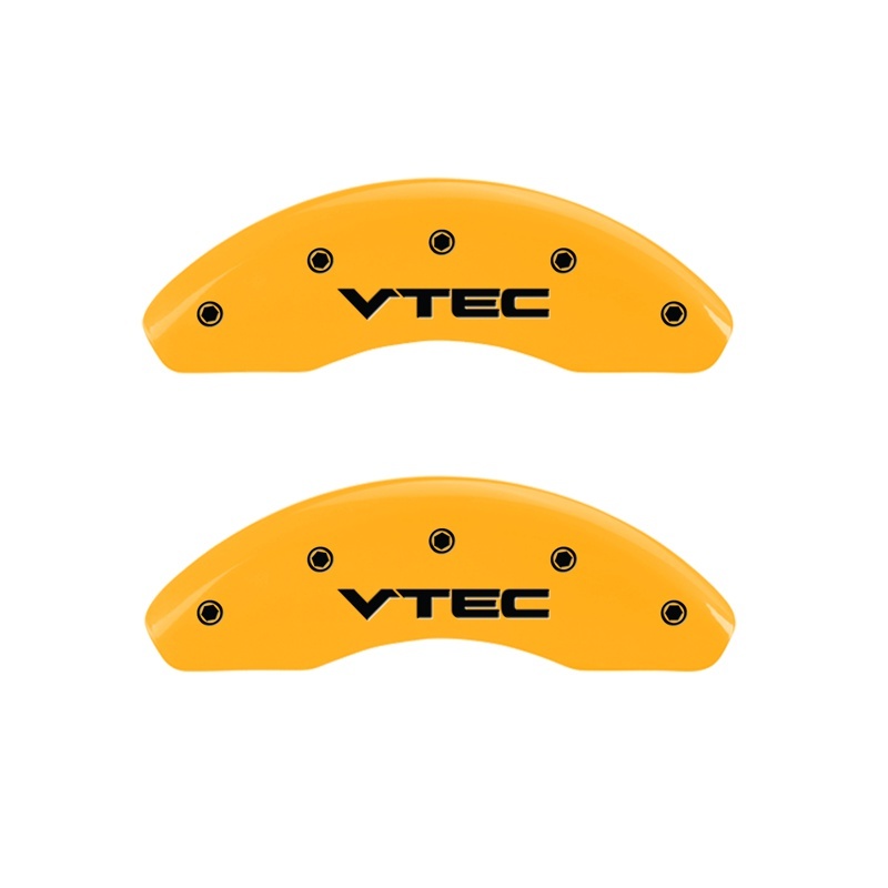 MGP 2 Caliper Covers Engraved Front Vtech Yellow Finish Black Characters 1999 Honda Accord - 20210FVTCYL