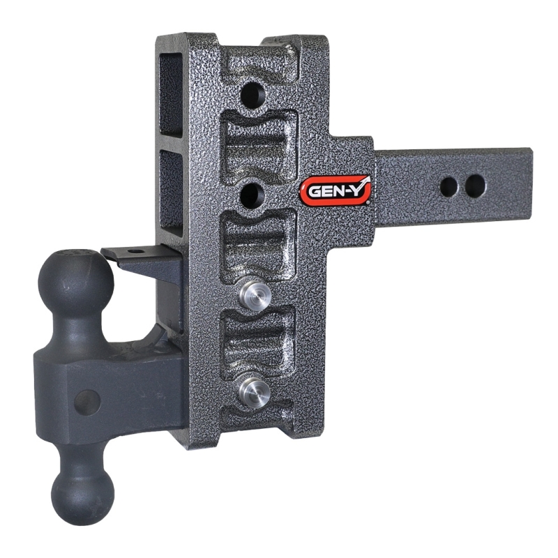 Gen-Y Mega Duty 2.5in Shank 6in Offset Drop 32K Hitch w/GH-0161 Dual-Ball/GH-0162 Pintle Lock - GH-1924