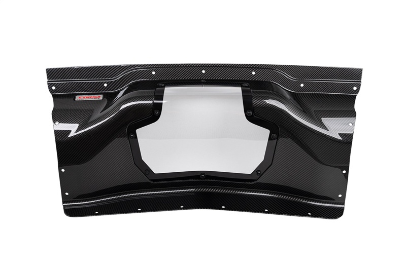 Corsa 2020+ Chevrolet Corvette C8/Z06 Carbon Fiber Air Intake Trunk Panel with Polycarbonate - 44009