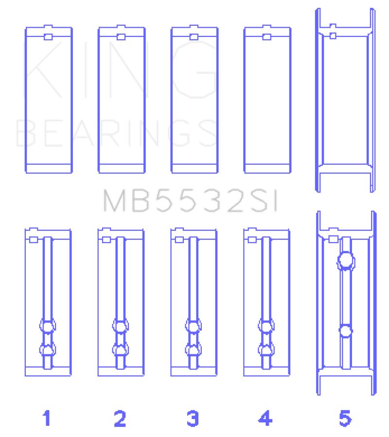 King Chevrolet 151/153 (Size STD) Main Bearing Set - MB5532SI