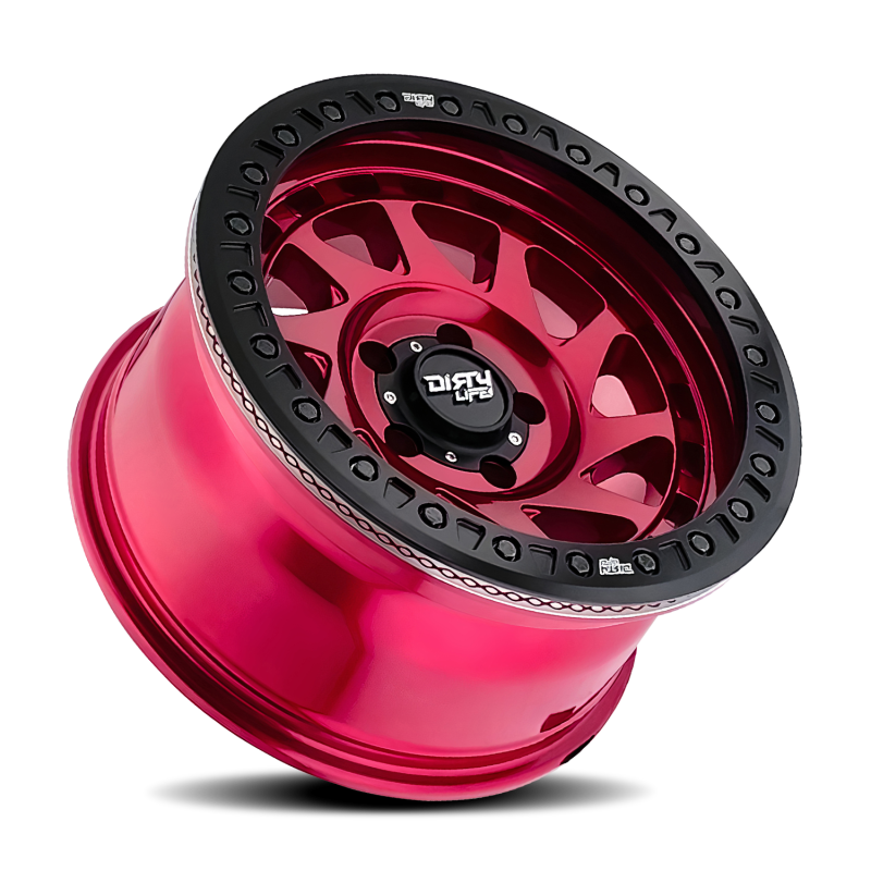 Dirty Life 9313 Enigma Race 17x9 / 5x127 BP / -38mm Offset / 78.1mm Hub Crimson Candy Red Wheel - 9313-7973R38