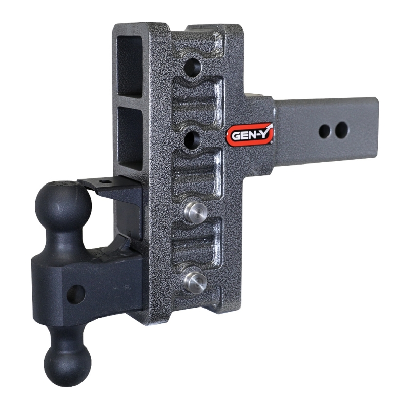 Gen-Y Mega Duty 3in Shank 6in Offset Drop 32K Hitch w/GH-0161 Dual-Ball/GH-0162 Pintle Lock - GH-2024