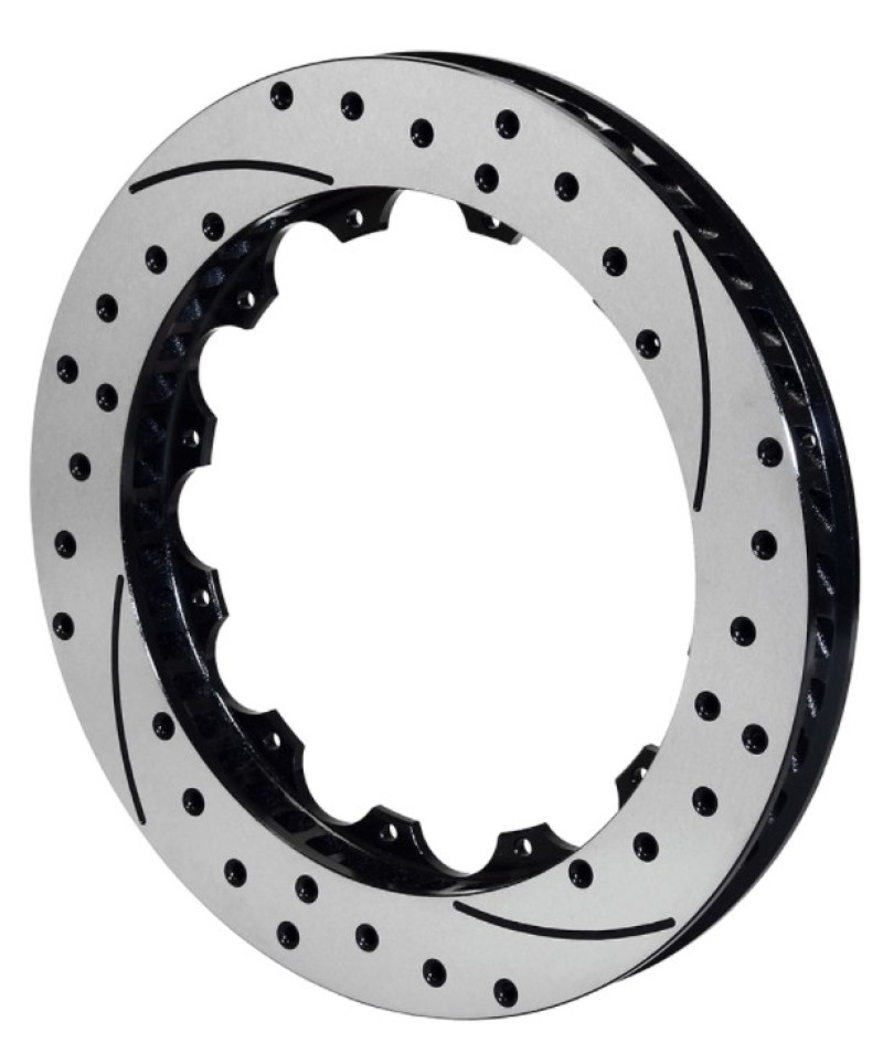 Wilwood Rotor-SV-SRP 72 Iron-LH-BLK-Drill 14.00 x 1.25 - 12 on 8.75in - 160-8397-BK