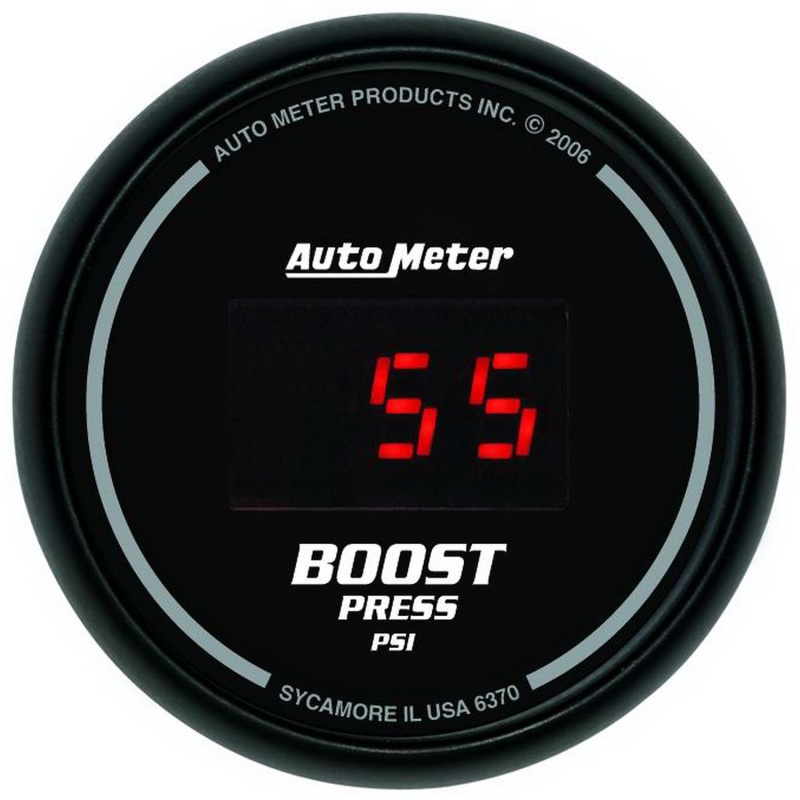 Autometer SportComp 52mm Digital 0-60 PSI Boost Gauge - 6370