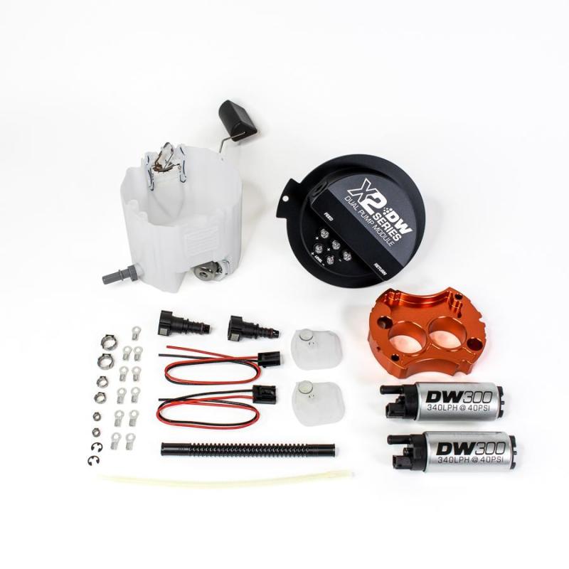 DeatschWerks 10-15 Chevy Camaro LS 3.7 V6/ SS LS3 X2 Series Fuel Pump Module w 2 DW300s - 9-301-7002