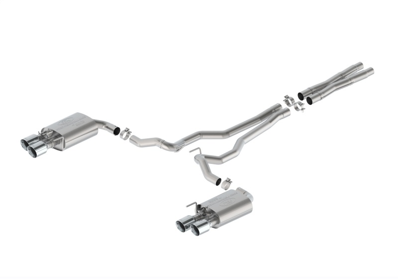 Ford Racing 2024 Mustang 5.0L Extreme Active Cat-Back Exhaust System - Chrome Tips - M-5200-M5EC