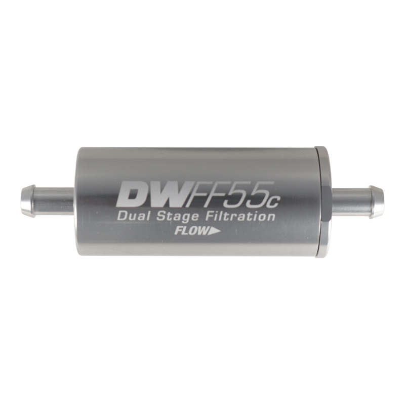 DeatschWerks 5/16in 10 Micron 55mm In-Line Fuel Filter Kit - 8-03-55C-010K