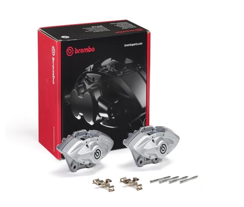 Brembo OE 16-21 BMW M2/17-18 M3/17-20 M4/14-16 M235i Hydraulic Rear X-Style Brake Calipers - Silver - FALE52