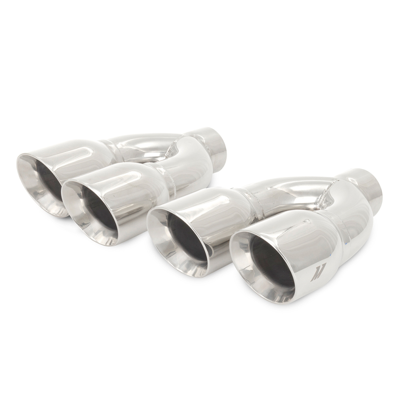 Mishimoto Universal Steel Muffler Tip 2.5in Inlet Dual Y Polished - MMEXH-TIP-QY25P