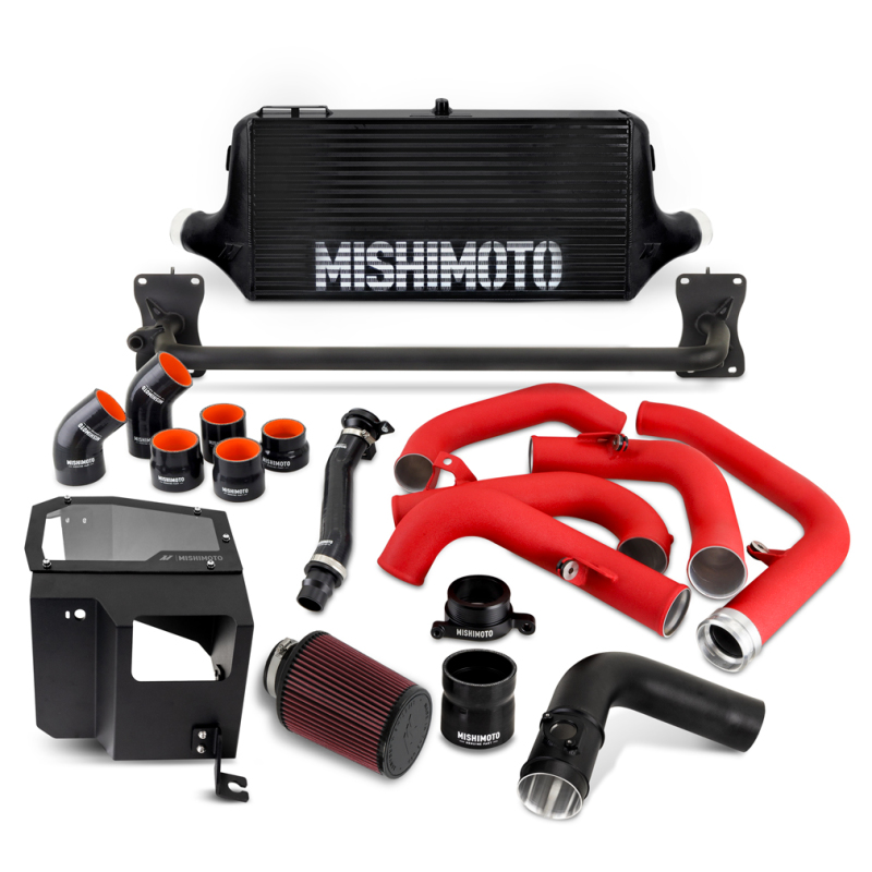 Mishimoto 2022+ WRX Intercooler Kit W/ Intake BK Core WRD Pipes - MMINT-WRX-22AIBKRD