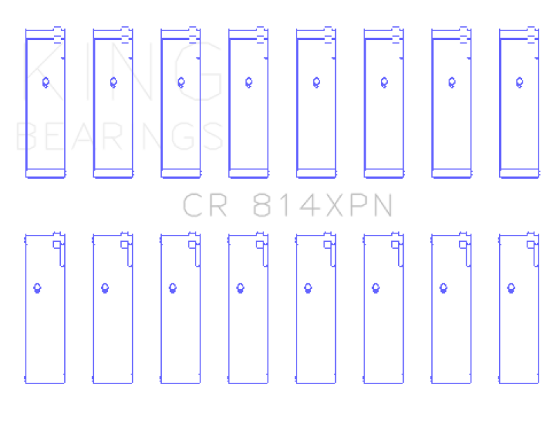 King Ford 351ci 5.8L 16V (Size STDX Oversized) Connecting Rod Bearing Set - CR814XPNSTDX