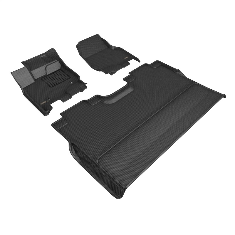 3D Maxpider 22-23 Ford F-150 Supercrew Kagu Floor Mat- Black R1 R2 - L1FR15301509