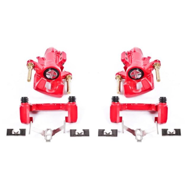 Power Stop 94-01 Acura Integra Rear Red Calipers w/Brackets - Pair - S1556
