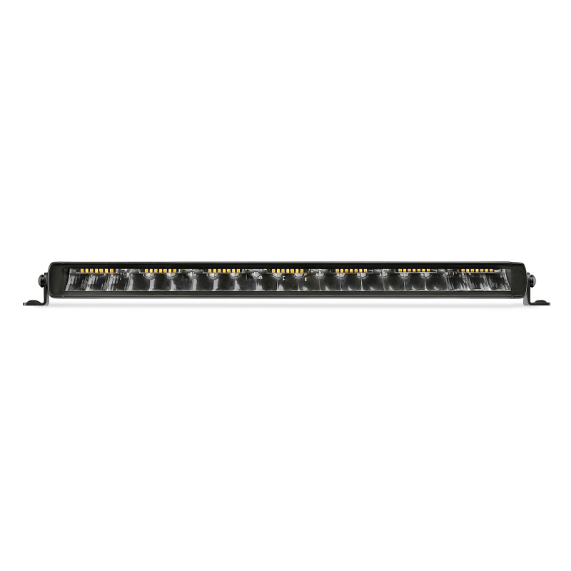 Go Rhino Xplor Blackout Combo Series Sgl Row LED Light Bar w/Amber (Side/Track Mount) 20.5in. - Blk - 751052012CSS