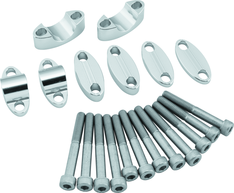 BikeMaster Aluminum Handlebar Risers 1-1/8in - Silver - 151990