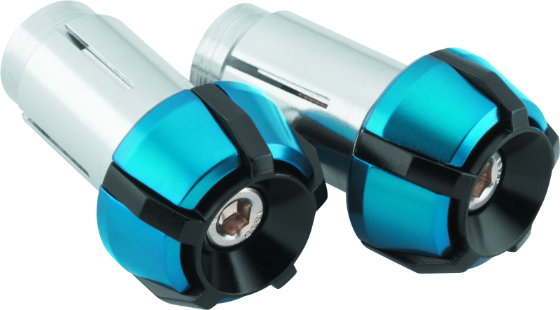 BikeMaster Anti-Vibration Bar Ends - Black/Blue - 152153