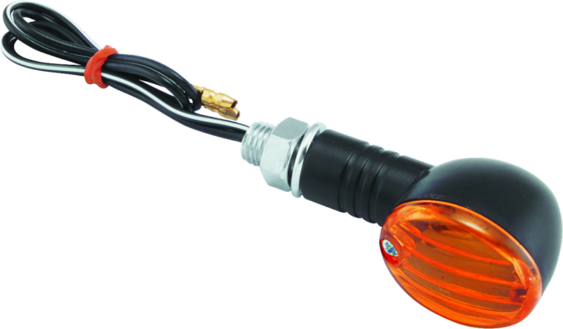 BikeMaster Ministalk Marker Light Round - Black/Amber - 266015