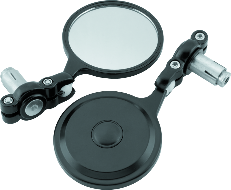BikeMaster Barend Mirror Folding 7/18in Handlebars - Pair - Black - 600300