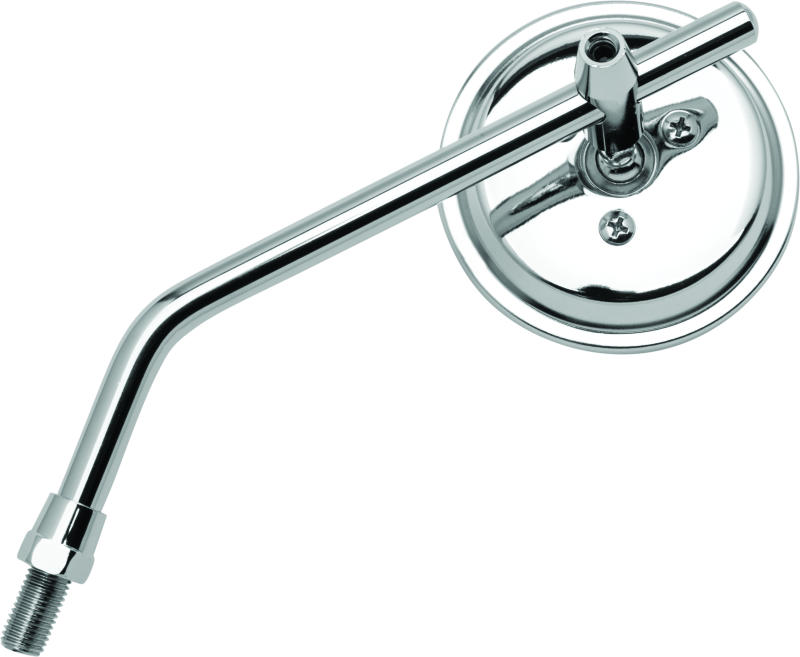 BikeMaster 3in Adjustable Round Mirror 10mm - Each - Chrome - 600802