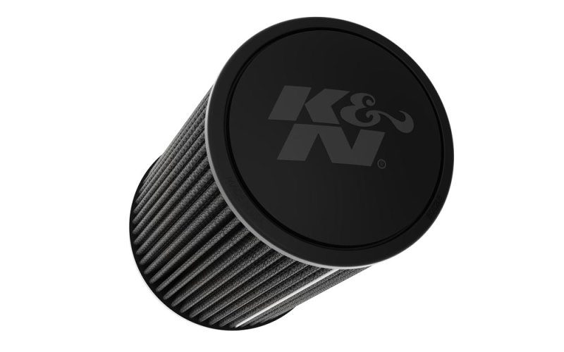 K&N Universal Round Clamp-On Air Filter 3in ID 9in Height 6in Base OD 5.25 Top OD - RU-3109HBK