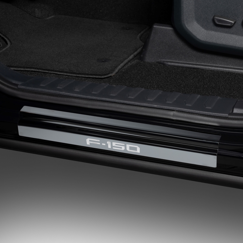 Putco 21-23 Ford Bronco w/Bronco Etching (4pcs) Black Platinum Door Sills - 95177BPFD