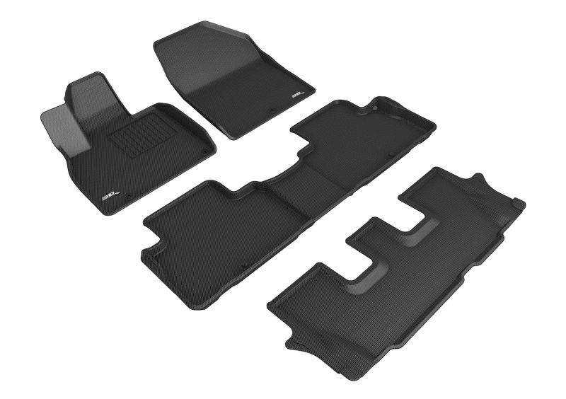 3D Maxpider 20-24 Kia Telluride 8-Seat Kagu Black R1 R2 R3 - L1KA05201509