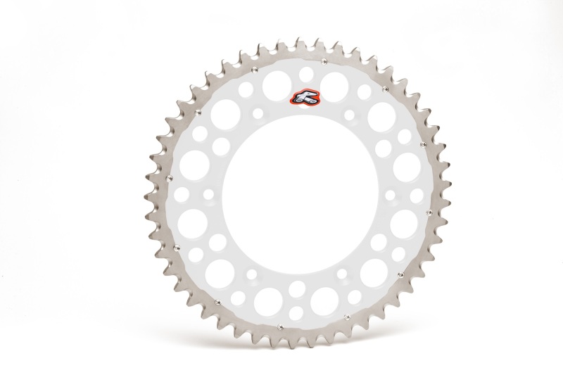 Renthal 94-23 Kawasaki KX125-400/F/X/ KLX250R-450R Rear Twinring - Silver 520-50P Teeth - 1120-520-50GPSI
