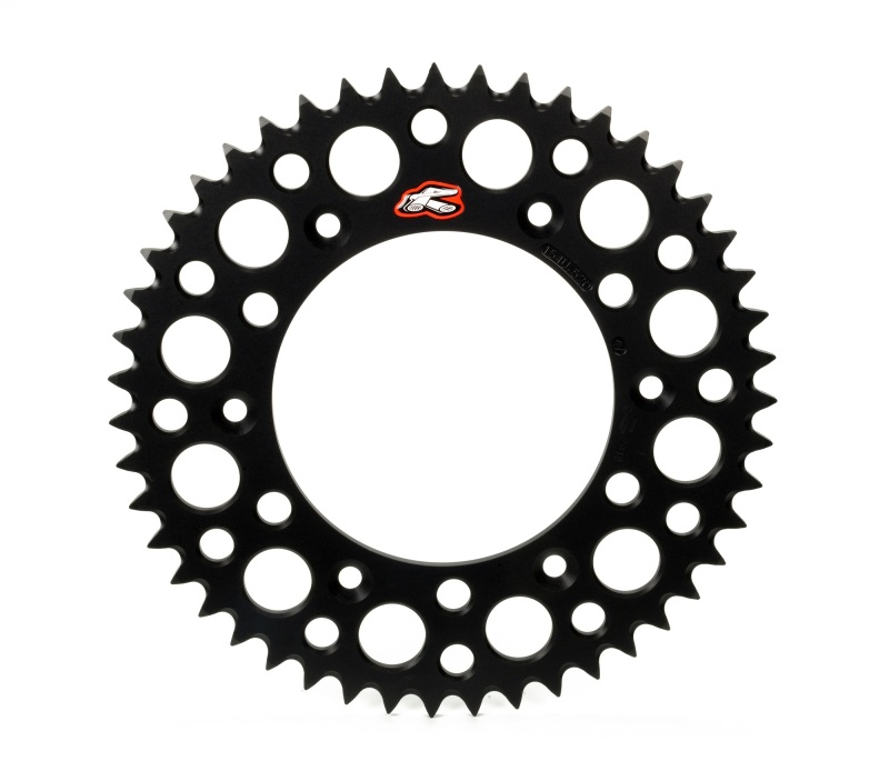 Renthal 02-22 Suzuki RM 85/ 93-18 Yamaha YZ80/YZ 85 Rear Grooved Sprocket - Black 428-47P Teeth - 121U-428-47GPBK