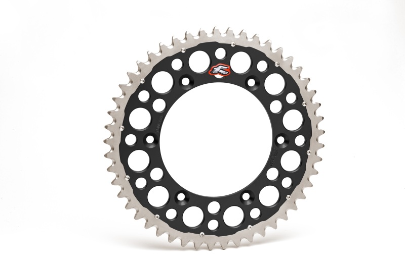 Renthal 91-22 Suzuki RM 125/250/ RMX250 RM-Z 250/450 Rear Twinring - Black 520-50P Teeth - 1230-520-50GPBK