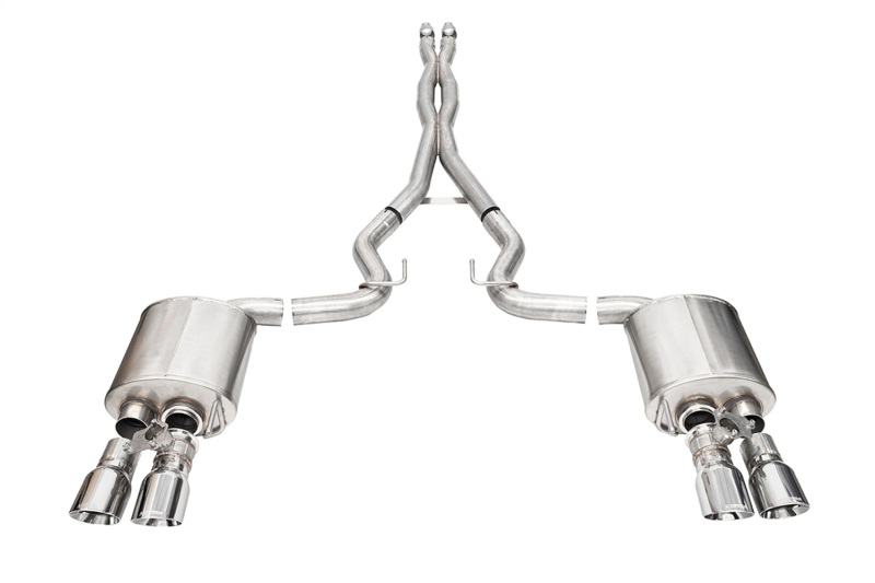 Corsa 24+ Ford Mustang V8 5.0L 3in Cat-Back Exhaust System w/ Twin 4in Polished Pro-SeriesTips - 21259