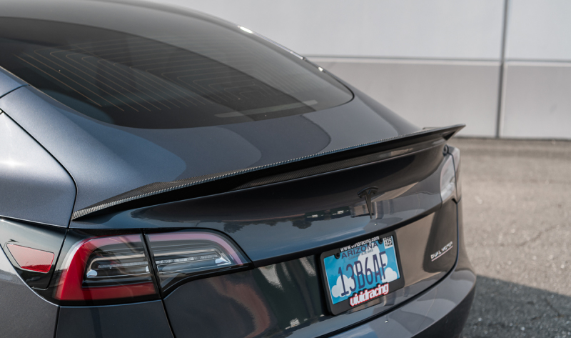 VR Aero 2018+ Tesla Model 3 Gloss Carbon Fiber Trunk Spoiler - VR-TSLM3-620