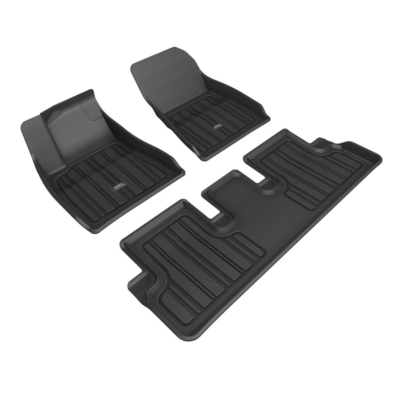 3D Maxpider 2024 Tesla Model 3 Elitect Floor Mat 1st/2nd Row - E1TL06901809