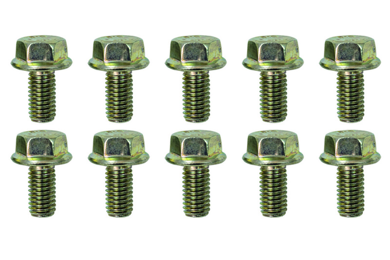 Moroso M8-1.25 x 16mm Non-Serrated Zinc Flange Bolt  - 10 Pack - 38841