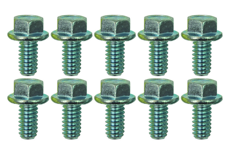 Moroso 1/4in-20 x .500in Serrated Zinc Flange Bolt  - 10 Pack - 38842