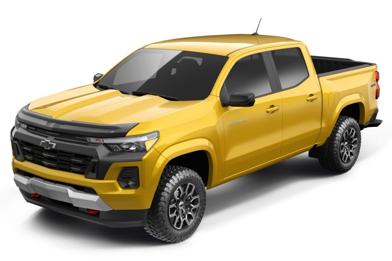 AVS 23-24 Chevy Colorado (excl. ZR2 models) Aeroskin II Textured Low Profile Hood Shield - Black - 436213