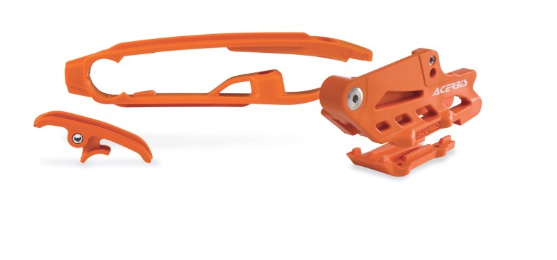 Acerbis 11-16 KTM 125-250SX/ XC250/ SX-F/XC-F Chain Guide/Slider Kit - Orange - 2319600036