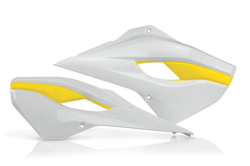 Acerbis 14-16 Husqvarna FC250-450/ TC125/ TC250/ TE125-300/ FE250-501 Radiator Shroud - Wht/Yellow - 2393411070