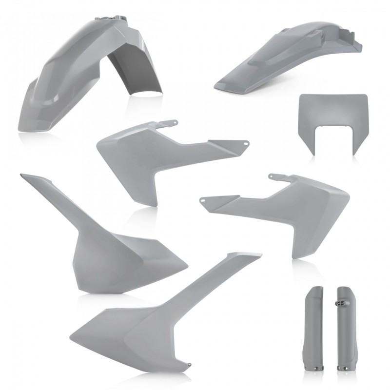 Acerbis 17-19 Husqvarna TE150-300/ FE250-501/ TE250i/ TE300i Full Plastic Kit - Gray - 2733430011